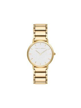 Rebecca Minkoff Thin Gold Women's Watch with White Dial